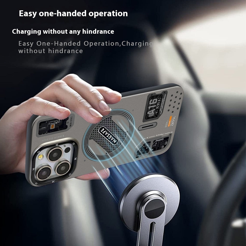 Technology Style Magnetic Suction Trend Frosted Drop-resistant Phone